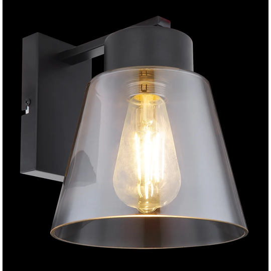 Gladeview 1 - Light Black Armed Sconce
