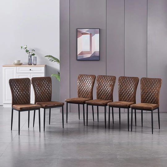Suede Upholstered Dining Chairs