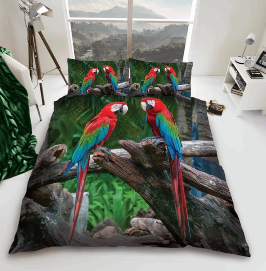 Noriega Green/Brown/Red 144 TC Duvet Cover Set