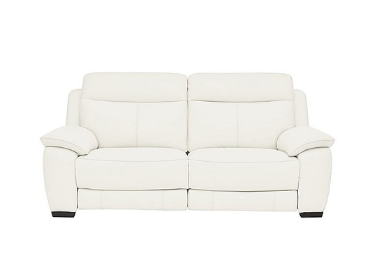 Starlight Express 3 Seater Leather Sofa - White- World of Leather