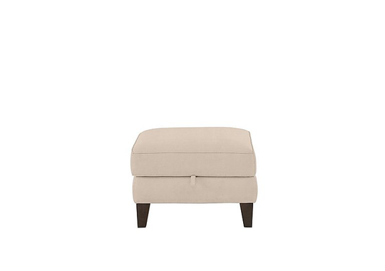 Brondby Fabric Storage Footstool - Beige