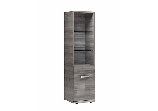 ALF - Movado Left-hand Facing Bookcase - Brown