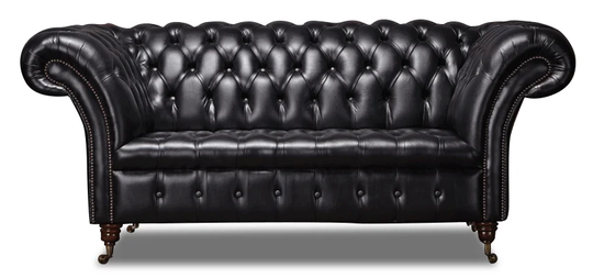 Harvard Leather 2 Seater Chesterfield Sofa