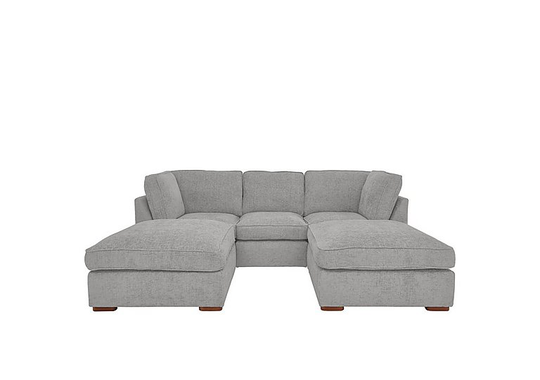 Emilia Small U-Shaped Corner Sofa - Grey