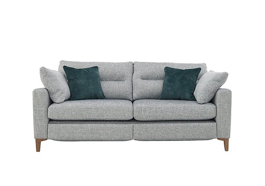 Uniqa 3 Seater Fabric Power Recliner Sofa - Grey