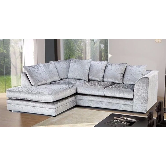 Kiyoko Bella 212" Wide Velvet Corner Sofa
