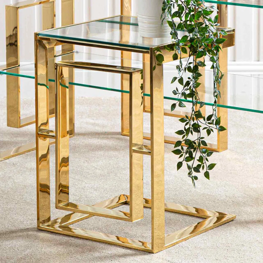 55cm C Shape Sofa Table for Living Room Furniture, Metal End Table, Bed Side Table