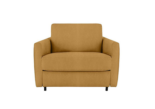Nicoletti - Alcova Fabric Chair Sofa Bed with Slim Arms - Yellow