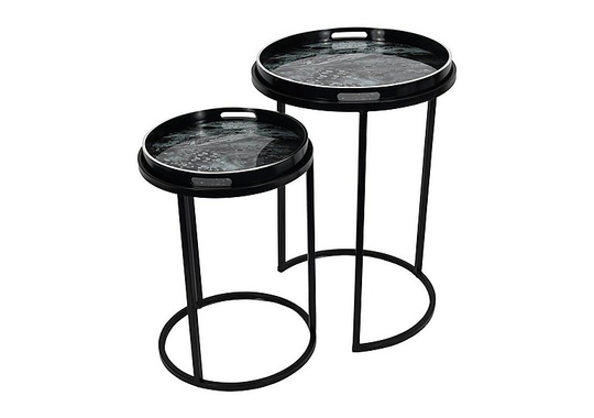 Mono Swirl Set of 2 Tables