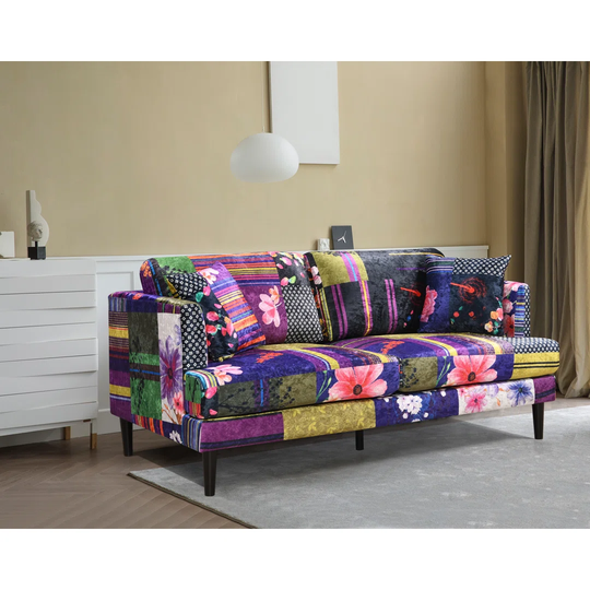 Laiylah 171Cm Velvet Recessed Arm Sofa