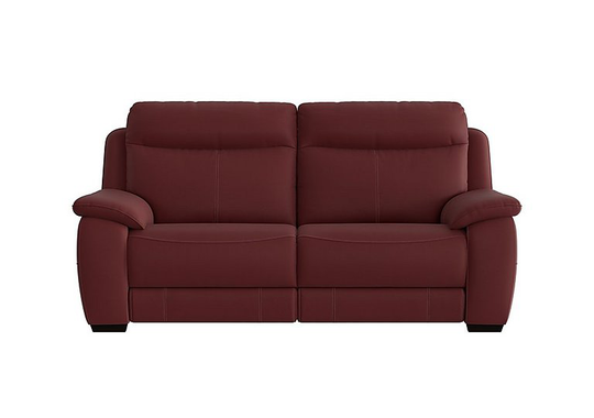 Starlight Express 3 Seater Leather Power Recliner Sofa - Red- World of Leather
