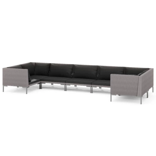 Leany 350Cm Wide Outdoor U-Shaped Garden Corner Sofa with Cushions