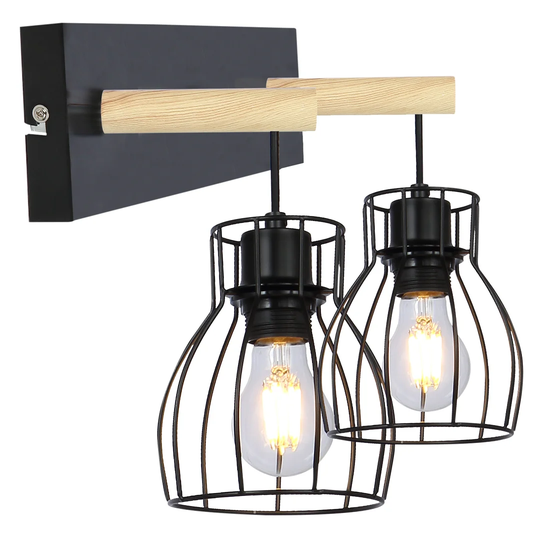 Weekley 2 - Light Black Armed Sconce