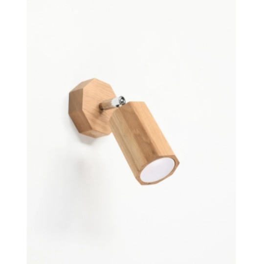 1 - Light Oak Flush Mounted Sconce