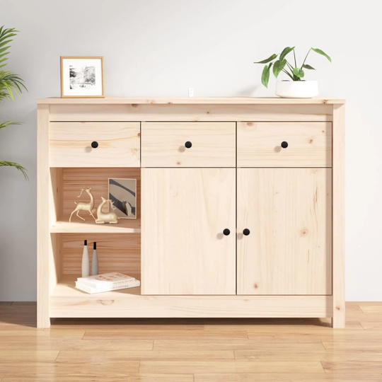 Latitude Run Sideboard 100X35x74 Cm Solid Wood Pine