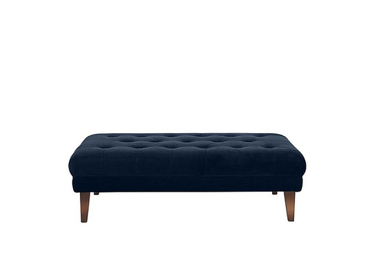 Boutique Palace Fabric Bench Stool - Blue