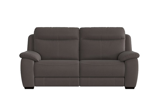 Starlight Express 3 Seater Fabric Recliner Sofa with Power Headrests - Grey