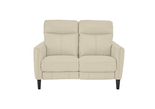 Compact Collection Petit 2 Seater Leather Sofa - Beige- World of Leather