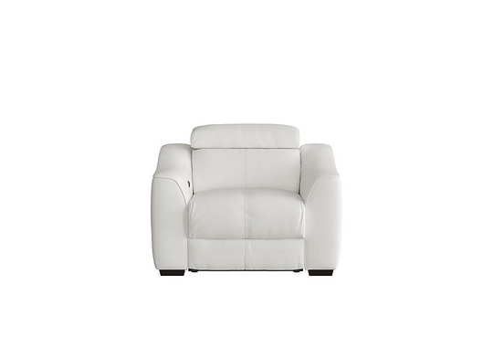 Elixir Leather Armchair - White- World of Leather