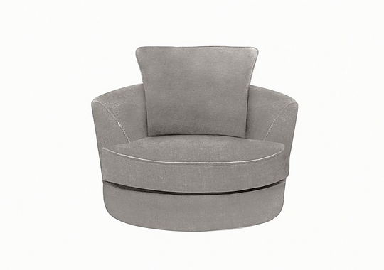 Home Fabric Swivel Chair - Silver