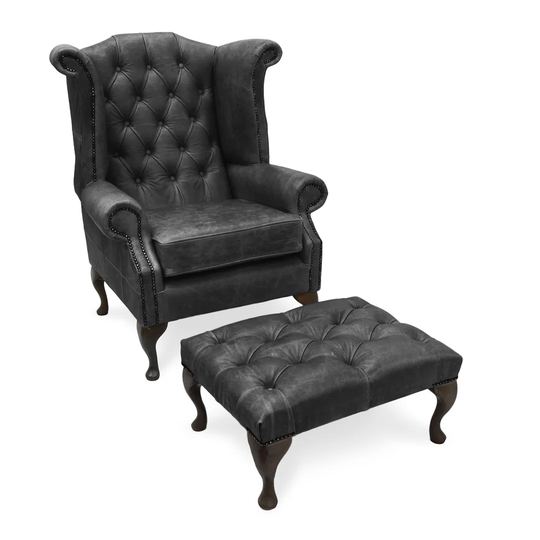 Dutta Leather Wingback Chair