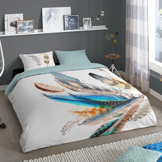 Good Morning Duvet Cover Feather Multicolour