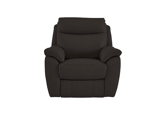 Snug Leather Power Recliner Armchair - Brown- World of Leather