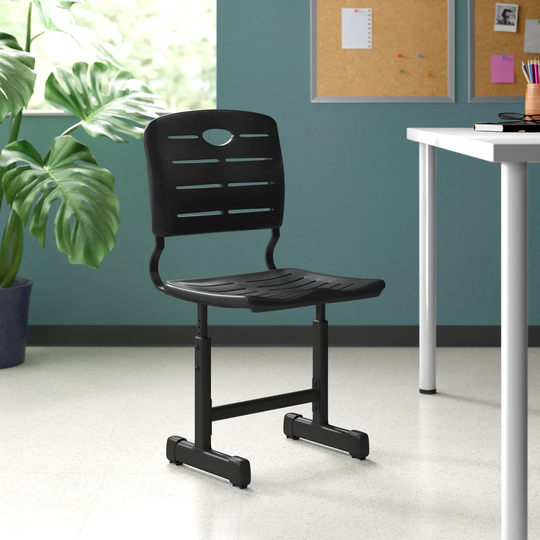 Adjustable Height Black Children's Chair