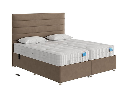 Sleep Story - Natural Comfort Adjustable Divan Bed - Super King - Brown