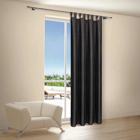 Curtain with loops (1 piece), opaque