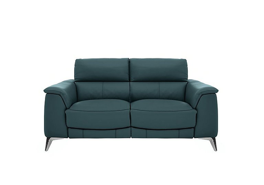 Odyssey 2 Seater Leather Static Sofa - Green- World of Leather