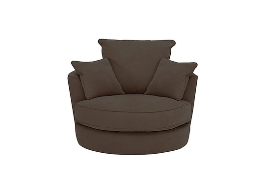 Legend Fabric Swivel Chair - Brown