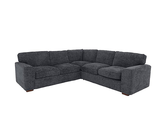 Emilia Large Fabric Corner Sofa Bed - Blue