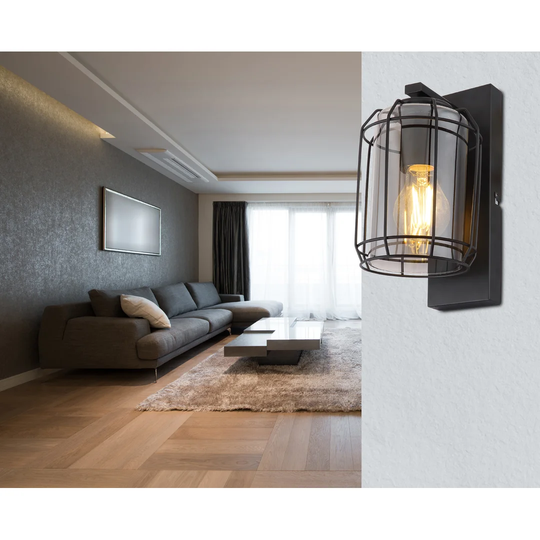 Belliveau 1 - Light Black Armed Sconce