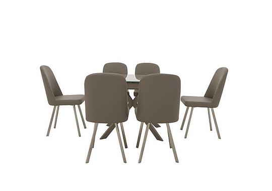 Wizard Extending Dining Table and 6 Chairs - Brown