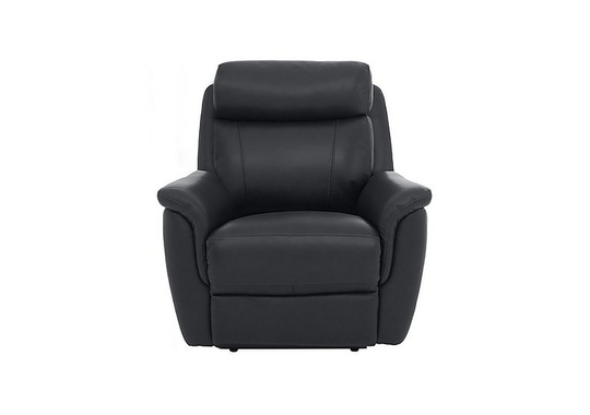 Orlando Leather Power Recliner Chair with Power Headrest - Grey
