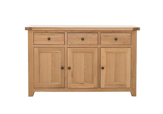 Furnitureland - California Solid Oak Large Sideboard - Brown