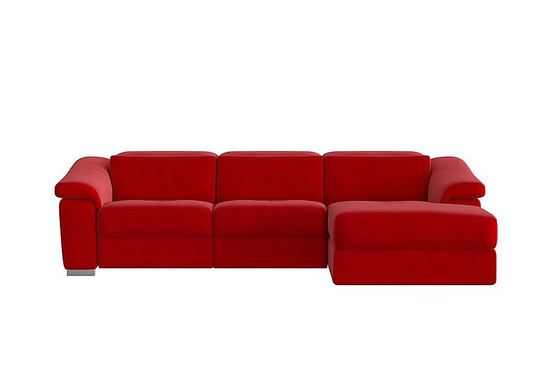 Nicoletti - Galileo Fabric Chaise End Sofa - Red