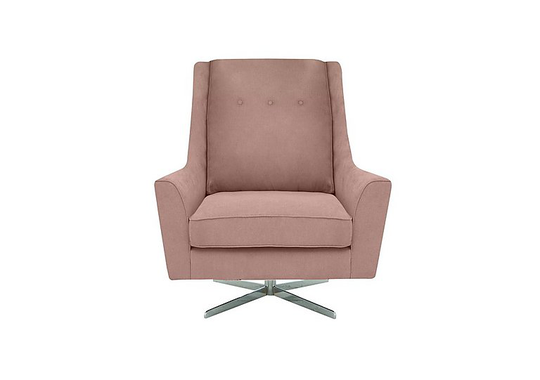 Legend Fabric Designer Swivel Chair - Pink