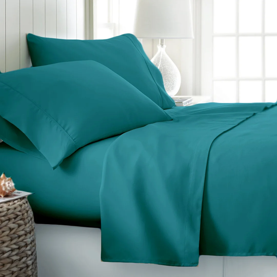 Pikulova 180 Thread Count Cotton Blend Percale Duvet Quilt Cover With Pillow Case