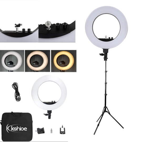 18" LED Ring Lights and 2M Light Stands Lighting Kit
