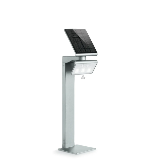 LED Solar Pathway Light XSolar GL-S Silver with Motion Sensor 117.8 cm Height Adjustable