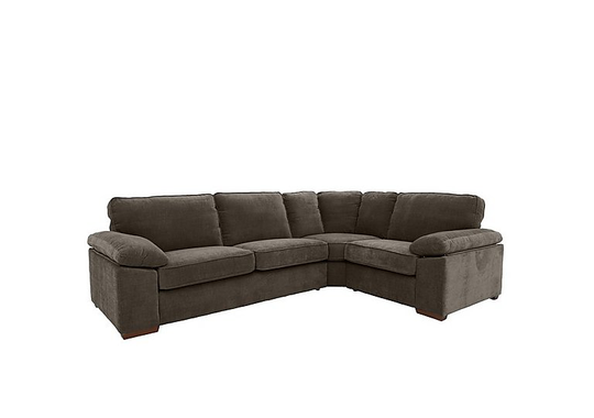 Home Small Fabric Corner Sofa - Brown