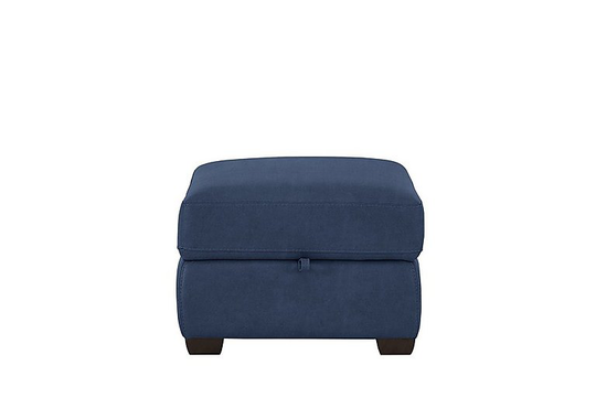 Chicago Fabric Storage Footstool - Blue