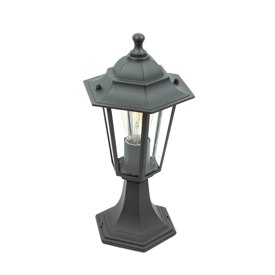 Kiki Anthracite 1-Light 38Cm H Hardwired Pedestal Light