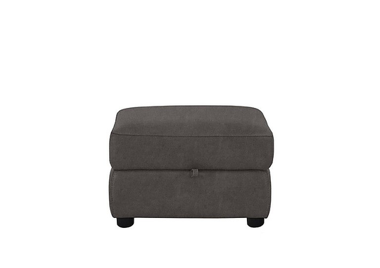 Snug Fabric Storage Footstool - Grey