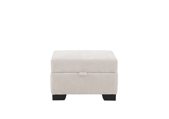 Alexander and James - Sumptuous Fabric Storage Footstool - Grey
