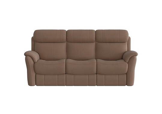 Relax Station Revive 3 Seater Fabric Manual Recliner Sofa - Brown