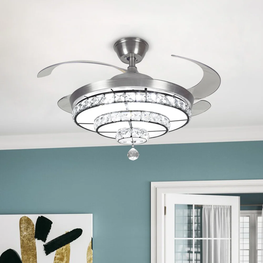 88Cm Wilmer 4 - Blade LED Ceiling Fan with Remote Control and Light Kit Included