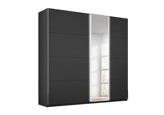 Rauch - Perth Sliding 200cm Wardrobe with Lights - Black